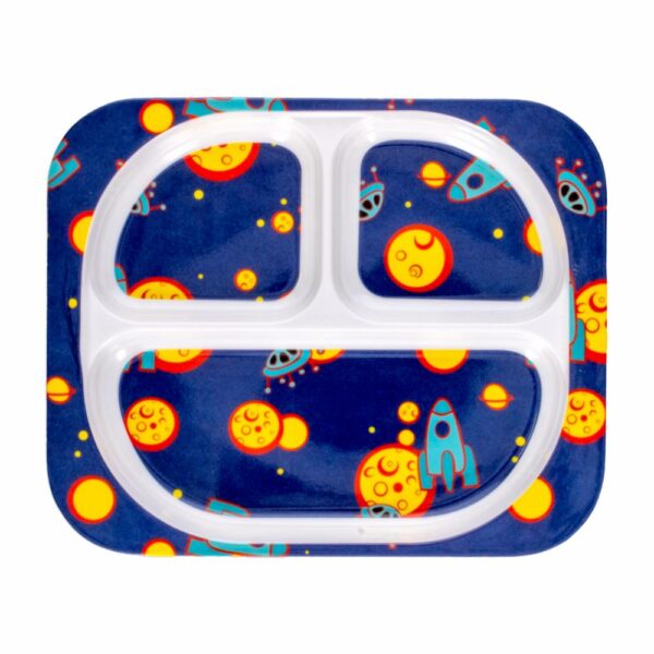 Plato Infantil Rectangular Diseño Planetas VAJILLAS SABANA Unidad - Imagen 2