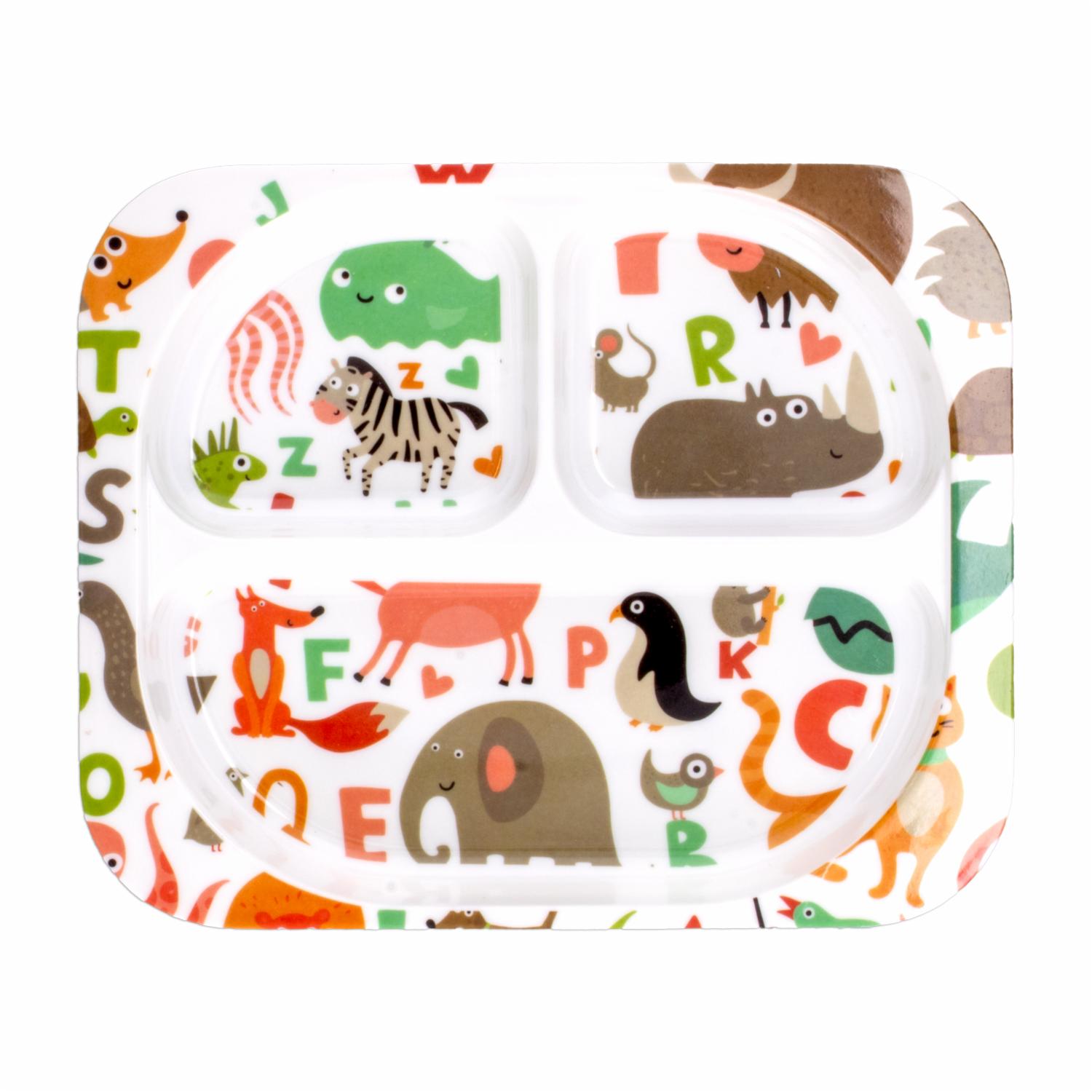 Plato Infantil Multiuso Diseño Animales VAJILLAS SABANA Unidad - Imagen 2