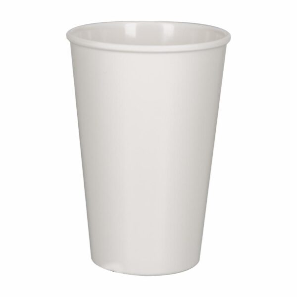 Vaso Plástico Liso Redondeado Blanco 350 Ml VAJILLAS SABANA B1003-A5BL