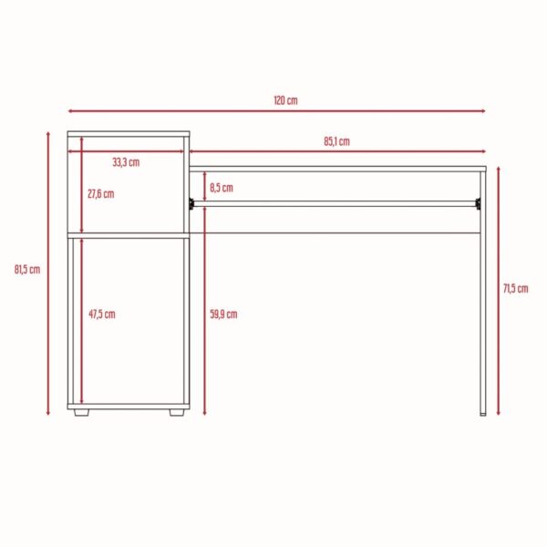 Escritorio Atlanter Rovere RTA MDF - Imagen 5