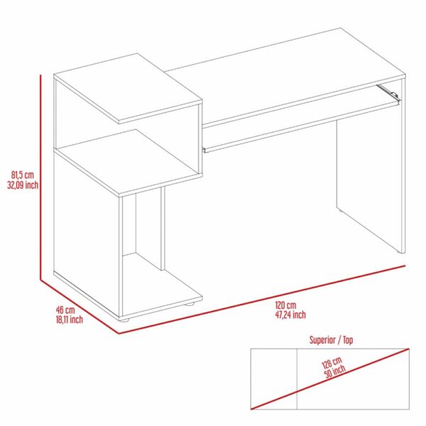 Escritorio Atlanter Rovere RTA MDF - Imagen 6