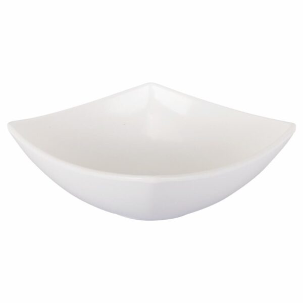 Bolw Cuadrado Mediano Blanco Semi-Hondo VAJILLAS SABANA 16 X 16 X 5 Cm