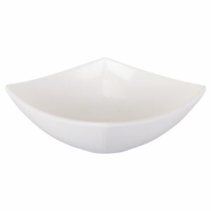 Bolw Cuadrado Mediano Blanco Semi-Hondo VAJILLAS SABANA 16 X 16 X 5 Cm