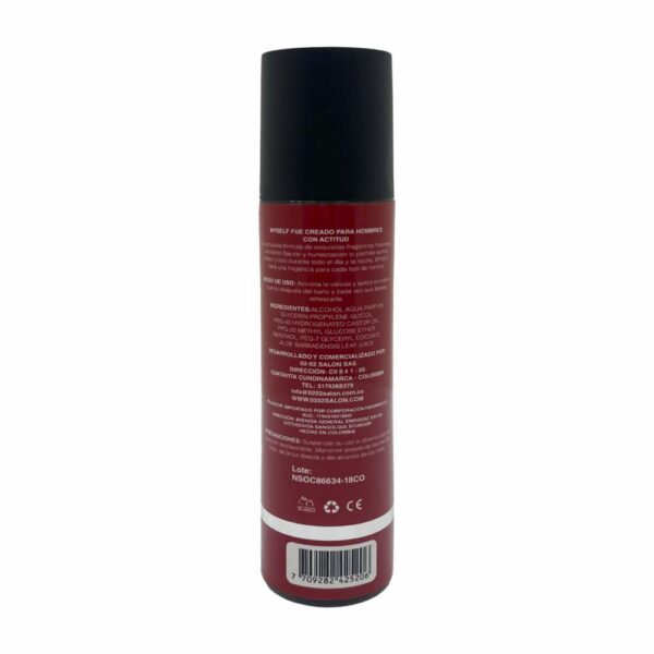 Body Splash Caballero Fragancia Mistery MYSELF 260 Ml - Imagen 2