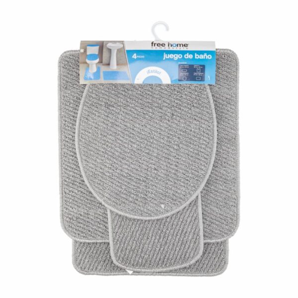 Set De Baño Gris FREE HOME 4 Piezas - Imagen 6