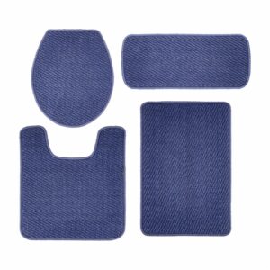 Set De Baño Azul Oscuro FREE HOME 4 Piezas