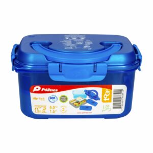 Repostero Plástico ToGo Clip N' Lock Rectangular Con Divisiones N2 PÓLIMES 1,5 Litros