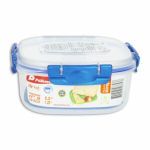 Repostero Plástico Clip N' Lock Cuadrado Con Rejilla PÓLIMES 1,25 Litros