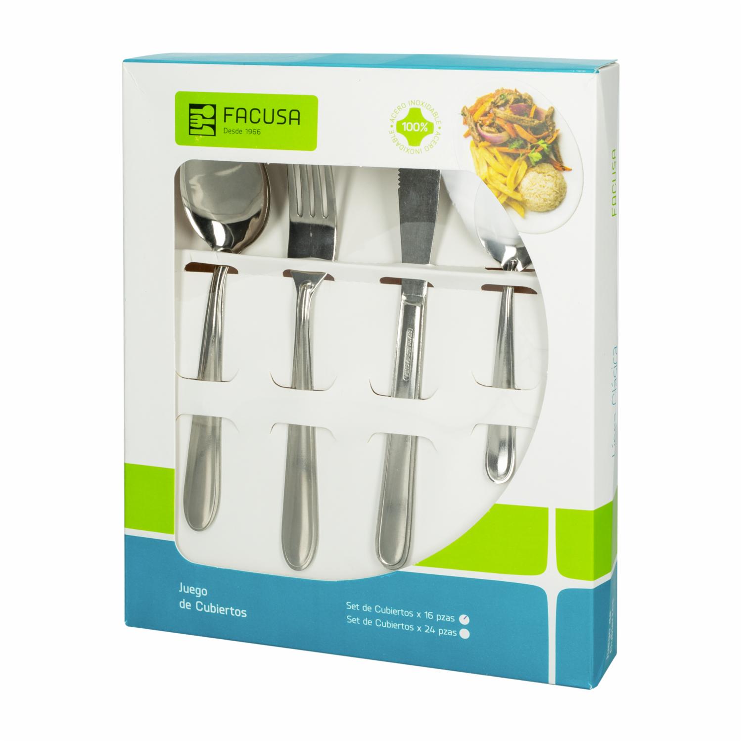 Juego De Cubiertos Diseño Urban 4 Puestos FACUSA 16 Piezas - Imagen 2