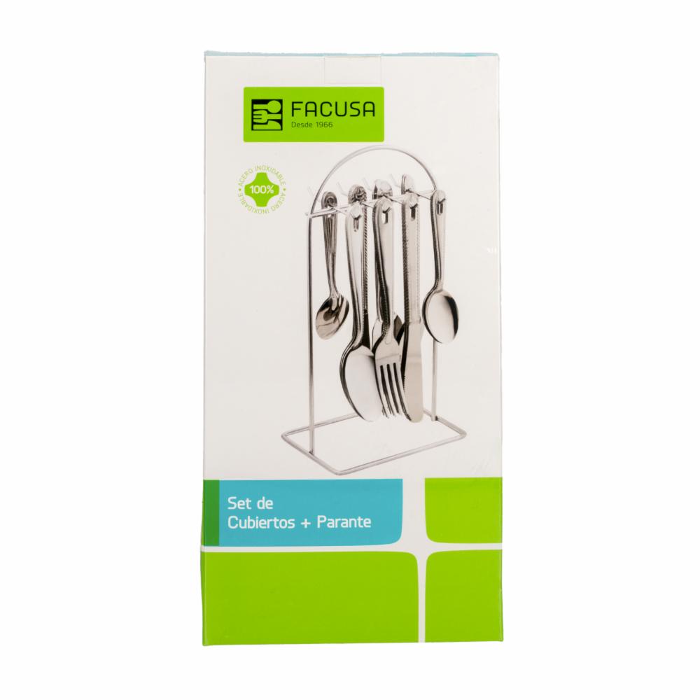 Juego De Cubiertos De Mesa + Parante 6 Puestos FACUSA 24 Piezas - Imagen 2