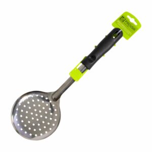 Espumadera Redonda Mango Plástico Color Negro FACUSA Unidad