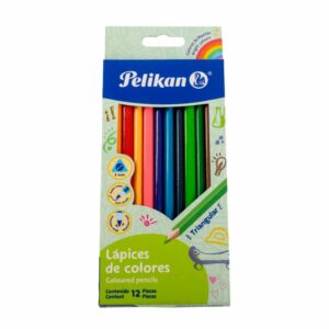 Lápices De Colores Triangulares Trazo Suave PELIKAN X 12 Uds