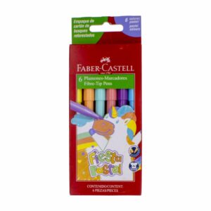 Marcador De Colores Fiesta Pastel FABER CASTELL X 6 Uds