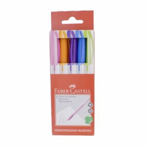 Bolígrafo Punta Gruesa De Colores FABER-CASTELL X 5 Uds