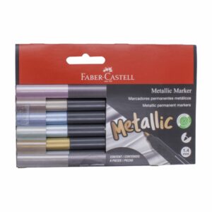 Marcador Permanente De Colores Metálico FABER CASTELL X 6 Uds