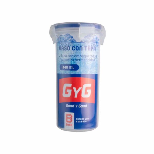 Vaso Plástico Con Tapa 440 Ml BASA 7895