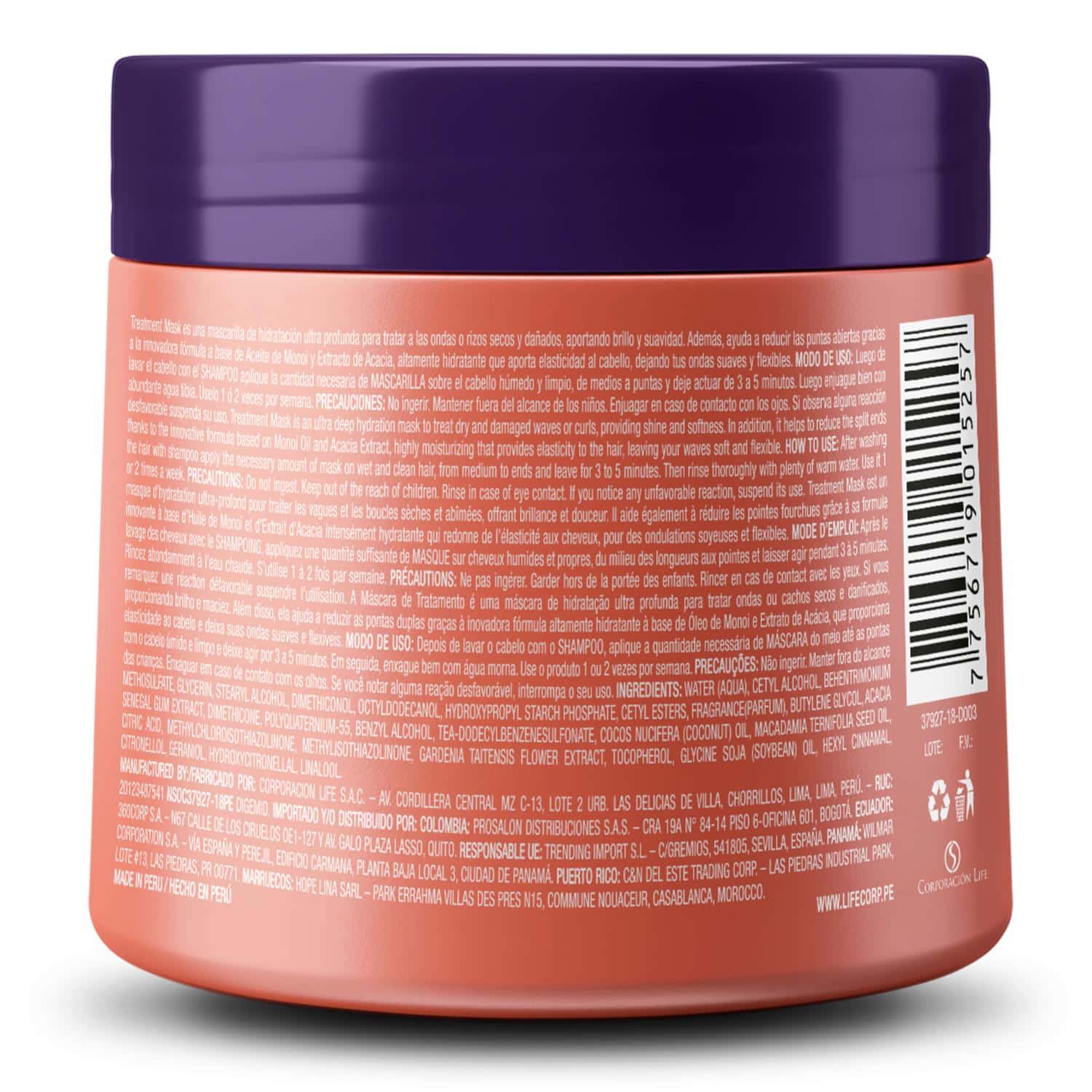 Tratamiento De Cabello Natural Para Rizos BE NATURAL 350 G - Imagen 2