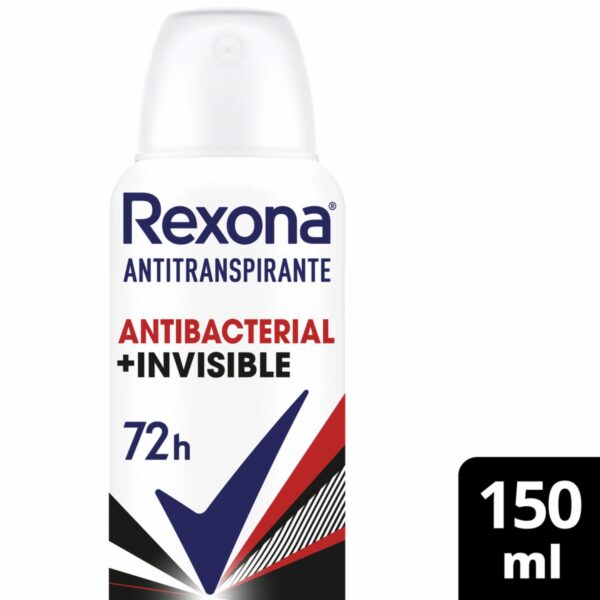 Desodorante En Aerosol Para Dama Spy Antibacterial Invisible REXONA 150 Ml - Imagen 4