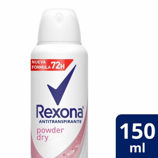 Desodorante En Aerosol Para Dama Antitranspirante Powder Dry REXONA 150 Ml - Imagen 4