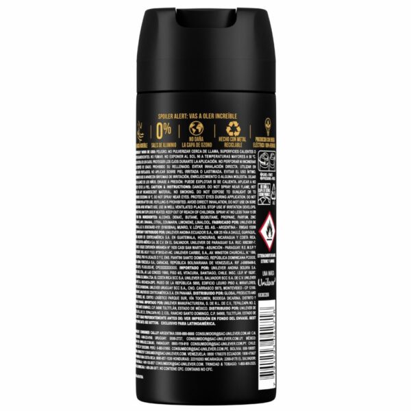 Desodorante En Aerosol Para Hombre Dark Temptation AXE 150 Ml - Imagen 4