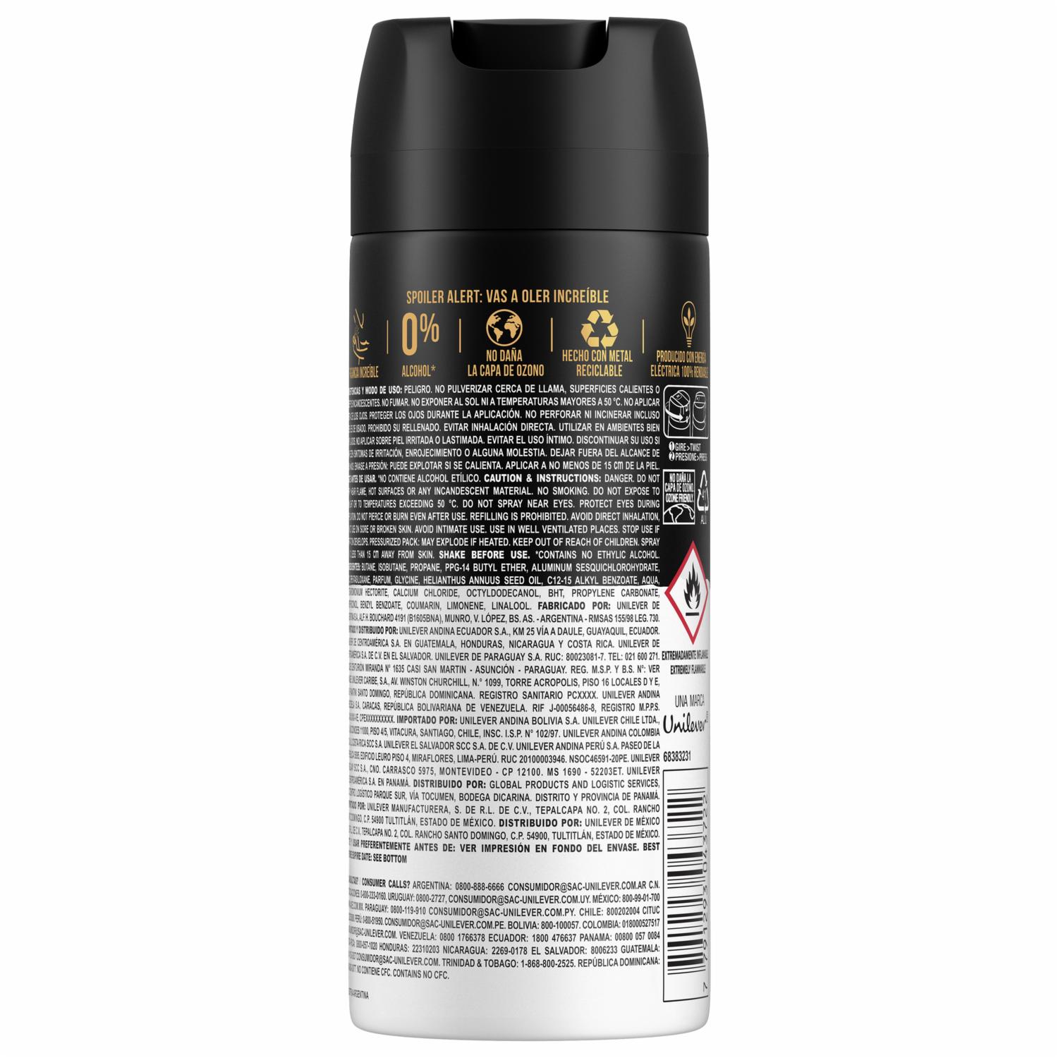 Desodorante En Aerosol Antitranspirante Dark Temptation AXE 150 Ml