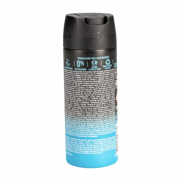 Desodorante En Aerosol Body Spray Ice Chill AXE 150 Ml - Imagen 2