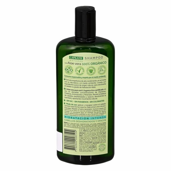 Shampoo Aloe Vera Orgánico CAPILATIS 420 Ml - Imagen 2