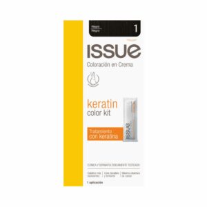 Tinte De Cabello Keratin Color N° 1 Negro ISSUE 1 Kit