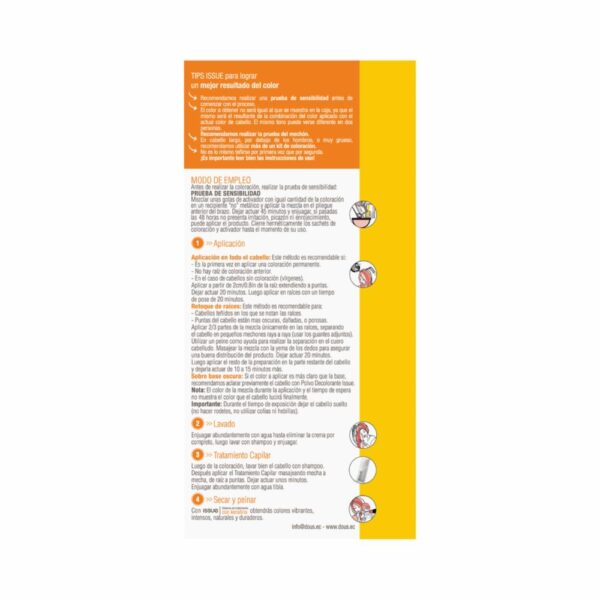 Tinte De Cabello Keratin Color N° 3 Castaño Oscuro ISSUE 1 Kit - Imagen 2