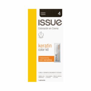 Tinte De Cabello Keratin Color N° 4 Castaño ISSUE 1 Kit