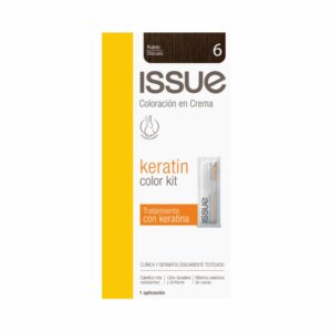 Tinte De Cabello Keratin Color N° 6 Rubio Oscuro ISSUE 1 Kit