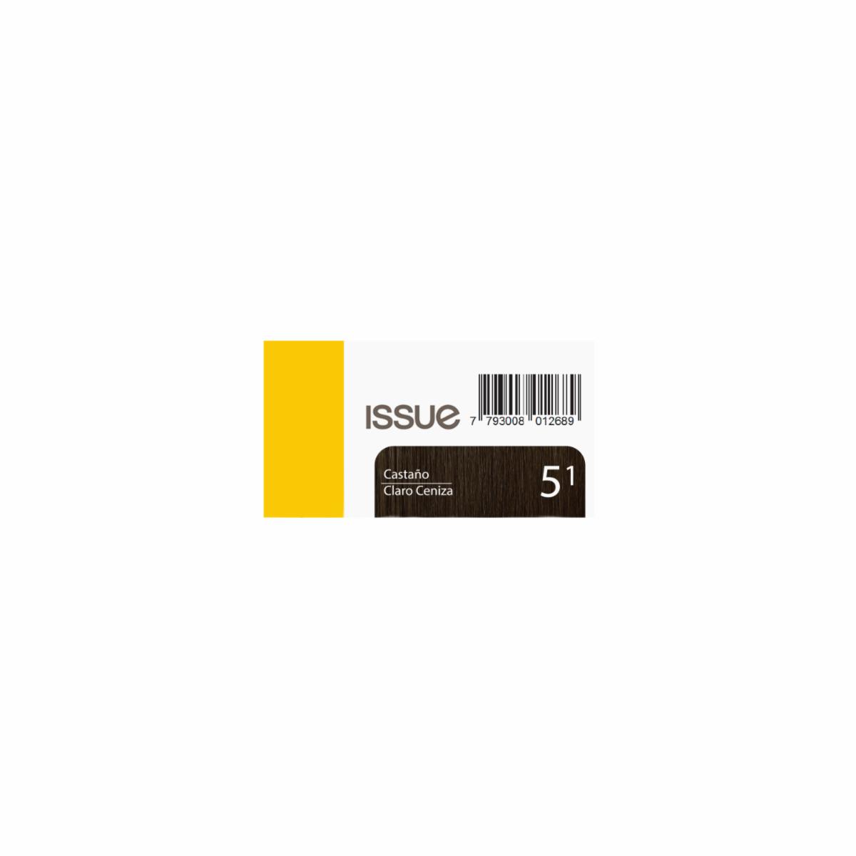 Tinte De Cabello Keratin Color N° 5.1 Castaño Claro Ceniza ISSUE 1 Kit