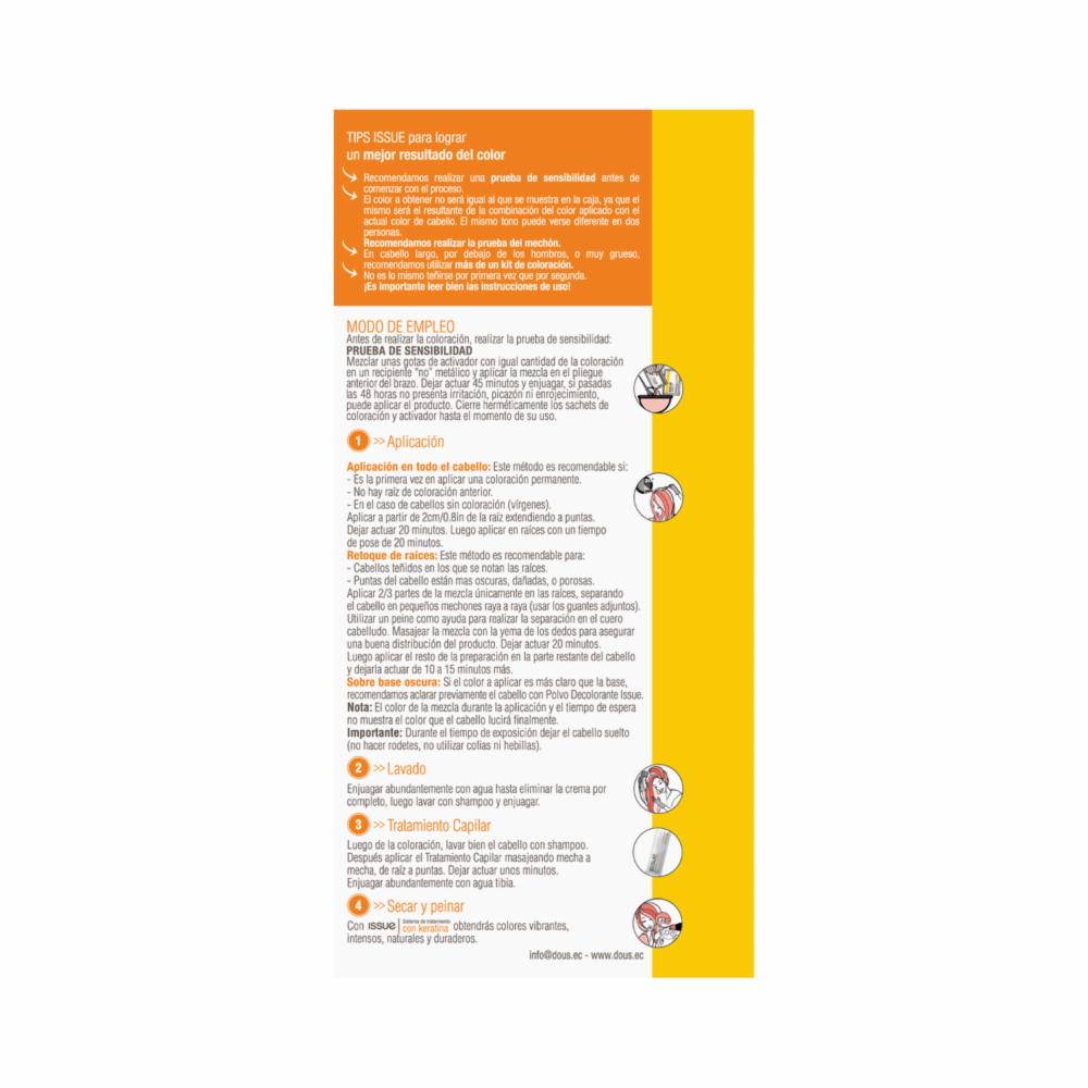 Tinte De Cabello Keratin Color N° 10.1 Platino ISSUE 1 Kit - Imagen 2