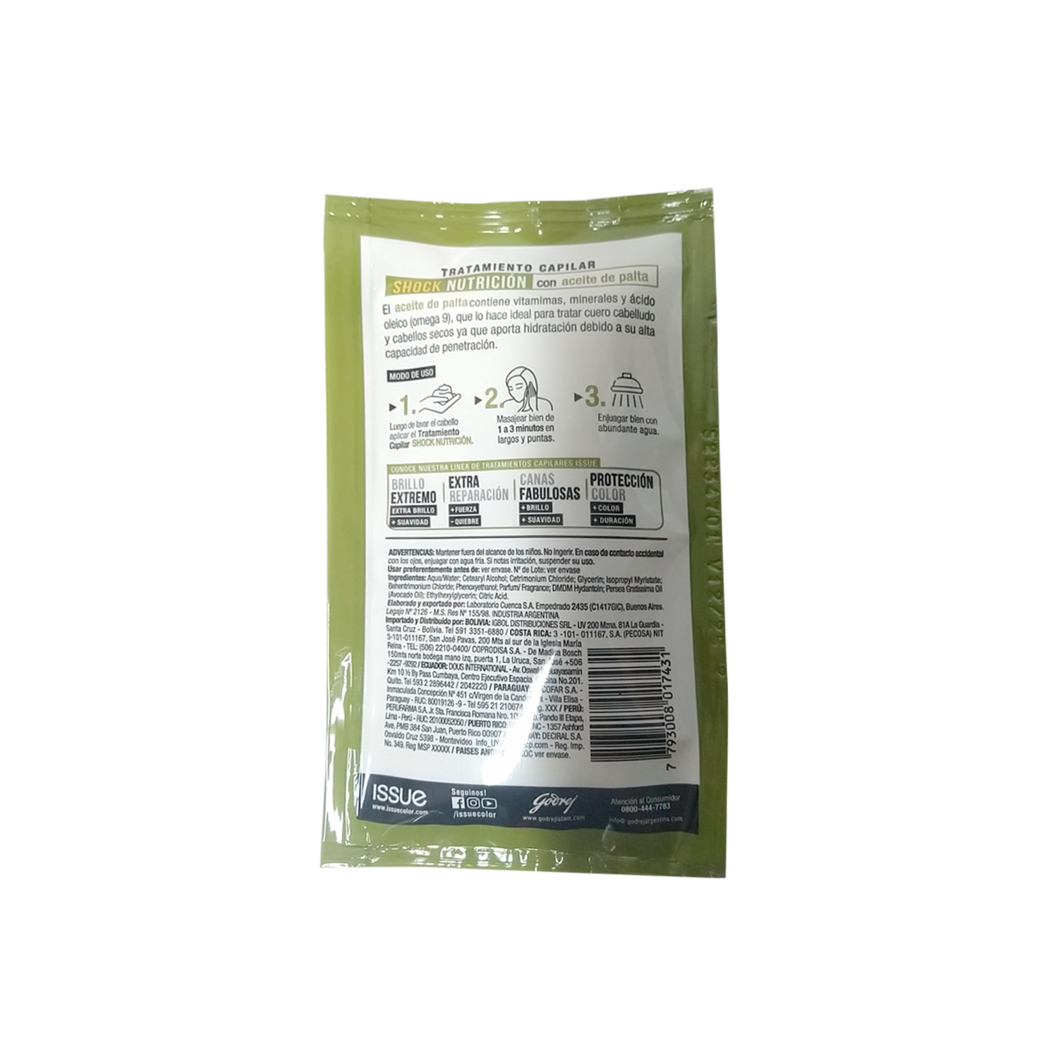 Tratamiento Capilar Shock Nutrición ISSUE 50 G