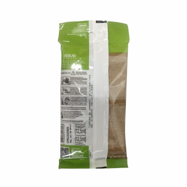 Tintura De Cabello En Shampoo Express 5 Minutos Sin Amoníaco Tono Castaño ISSUE 25 Ml - Imagen 2