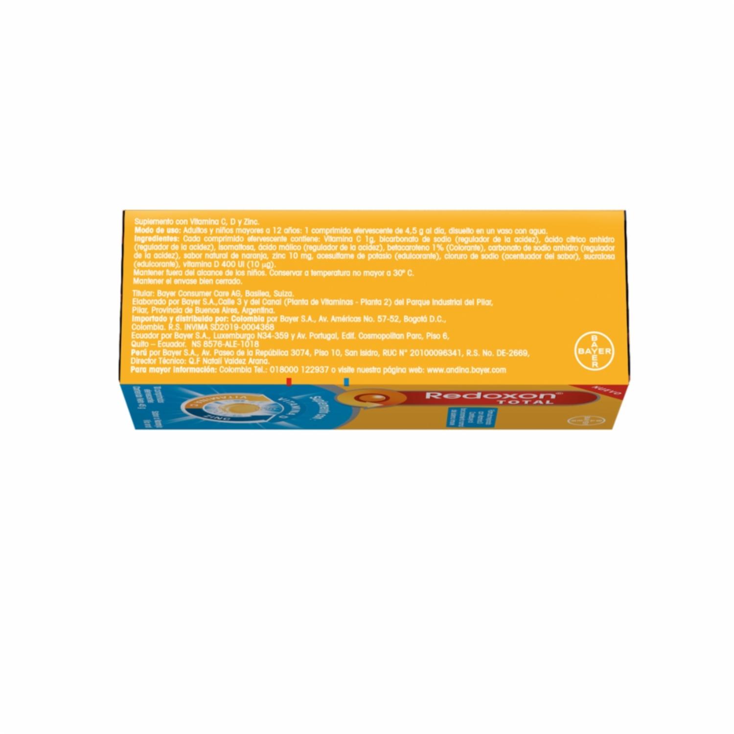 Vitamina C Total Efervescente REDOXON 45 G - Imagen 2
