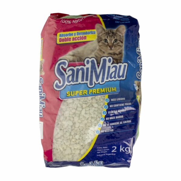 Piedras Sanitarias Para Gato SANI MIAU 2 KG - Imagen 2
