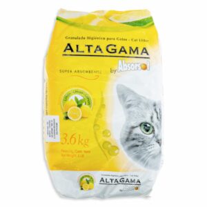 Piedras Sanitarias Para Gatos Perfumada Con Aroma A Limón ALTA GAMA 3,6 Kg