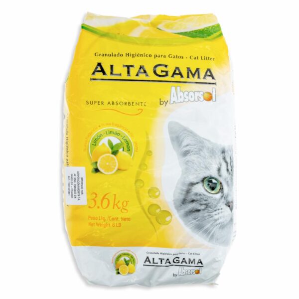 Piedras Sanitarias Para Gatos Perfumada Con Aroma A Limón ALTA GAMA 3,6 Kg