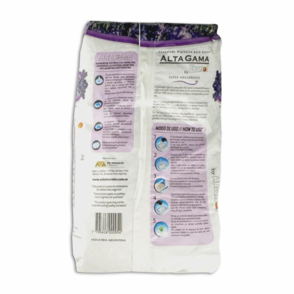 Piedras Sanitarias Para Gatos Perfumada Con Aroma A Lavanda ALTA GAMA 3,6 Kg - Imagen 2