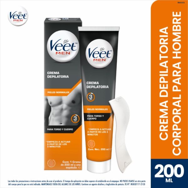 Crema Depiladora Para Caballero VEET 200 Ml - Imagen 2