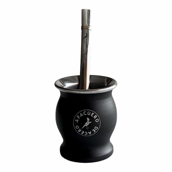 Kit Para Mate En Acero Y Cuero Color Negro APACUERO Unidad - Imagen 2
