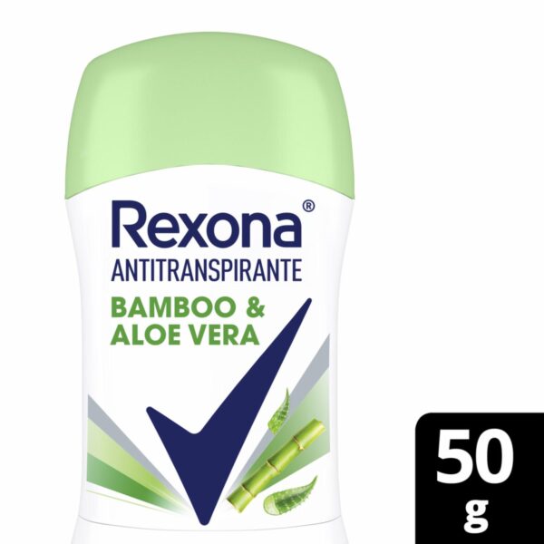Desodorante En Barra Para Dama Bamboo Y Aloe Vera REXONA 50 G - Imagen 3