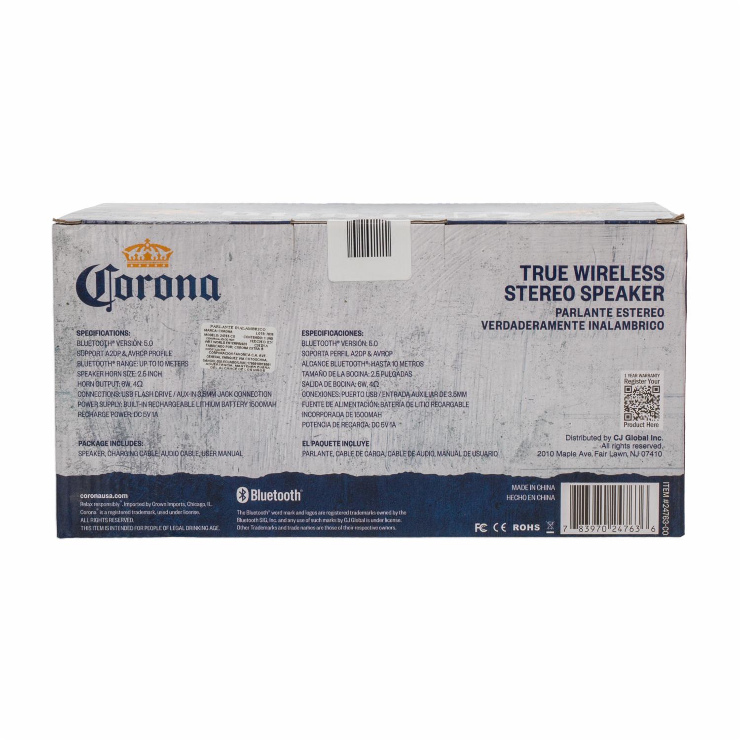 Parlante TWS 24763-CO CORONA Blanco Con Azul - Imagen 5