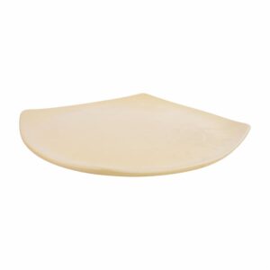 Plato Tendido Color Mate Amarillo Tostado Diseño Semicuadrado CERAMICA ANDINA Unidad