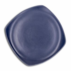 Plato Postre Mate Semicuadrado Color Azul CERAMICA ANDINA 21 Cm