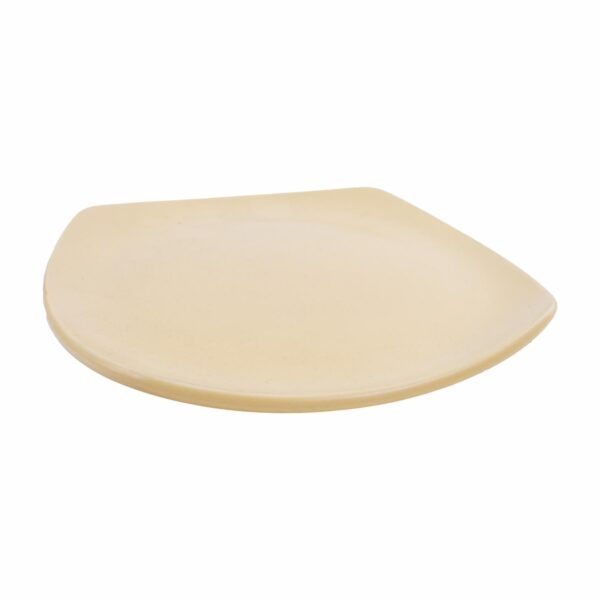 Plato Postre Color Mate Amarillo Tostado Diseño Semicuadrado CERAMICA ANDINA Unidad