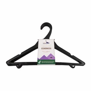 Armador Para Ropa Plástico Económico Color Negro HANGERS S.A. 1 X 5 Uds