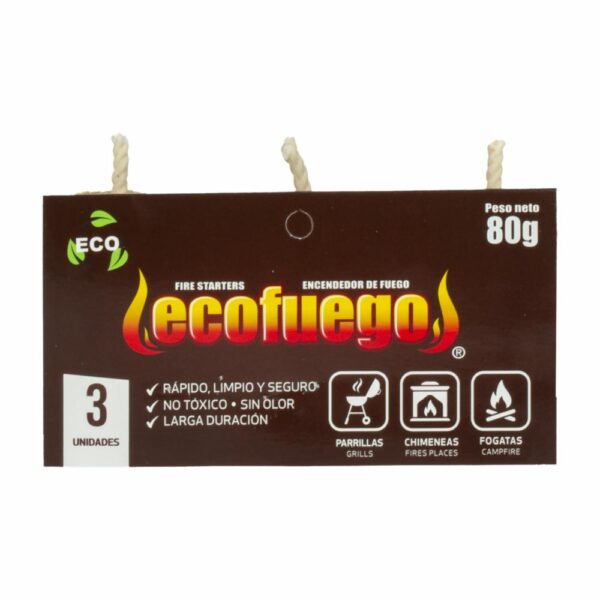 Encendedor De Fuego X3 ECOFUEGOS Paquete - Imagen 2