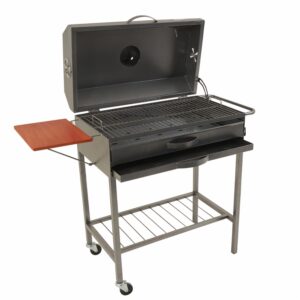 Parrilla De Carbón Con Tapa, Termómetro Y Ruedas ARTE VALLE Grande